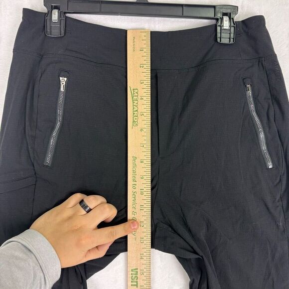 Athleta Black Jogger Nylon Zipper Pocket Jogger Pants Size 10 - Picture 6 of 13